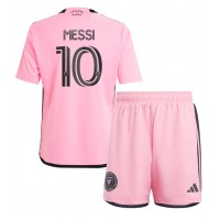 Camiseta Inter Miami Lionel Messi #10 Primera Equipación para niños 2024-25 manga corta (+ pantalones cortos)